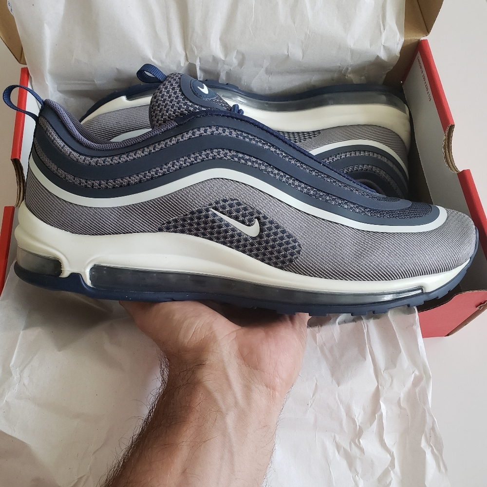 Nike Air Max 97 Ultra 17 Navy Silver Sz 10.5